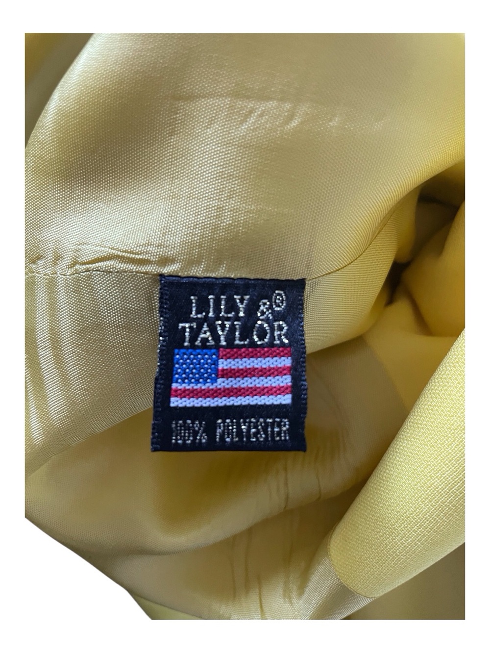 Lilly &Taylor Yellow Faux Fur Trim Pullover Coat, 14 - Picture 5 of 6